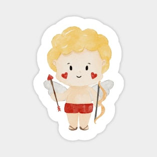 Cute Blonde Valentines day Angel Cupid Magnet