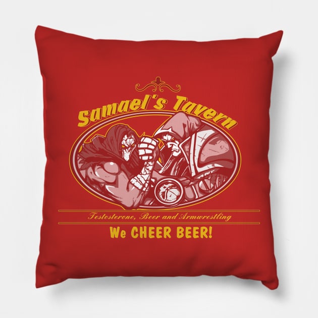 Samael's Tavern Pillow by AndreusD