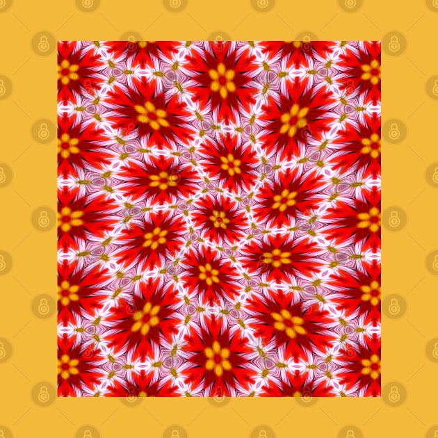 Red Floral Pattern by PatternFlower