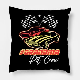 Grandma Pit Crew Race Car Birthday Party Racing Family Gigi Pillow