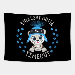 Straight Outta Timeout Cute and Smart Cookie Sweet little tiger cute baby outfit Tapestry