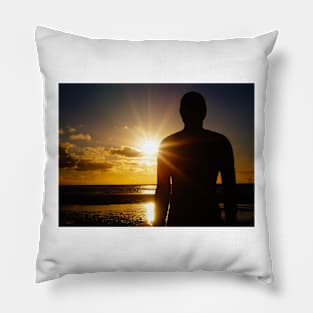 Iron Man at Sunset, Crosby Beach Pillow