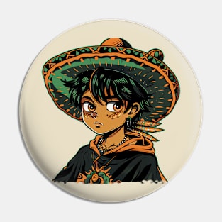 Cinco de mayo mexican boy Pin