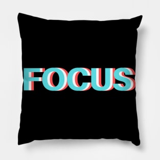 Optical Illusion Trippy Motivational - Focus Pillow