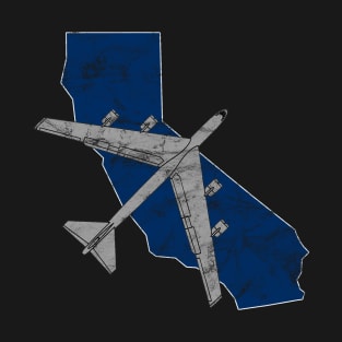 California B-52 Stratofortress Bomber Airplane Design T-Shirt