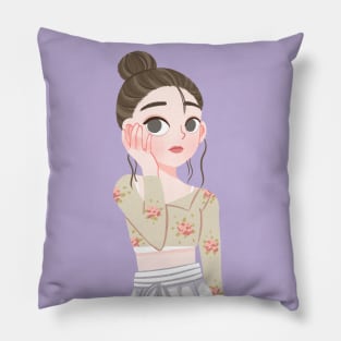 IU Flu cartoon Pillow