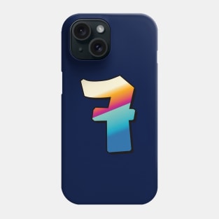 Number 7, Seven - beach colors Phone Case