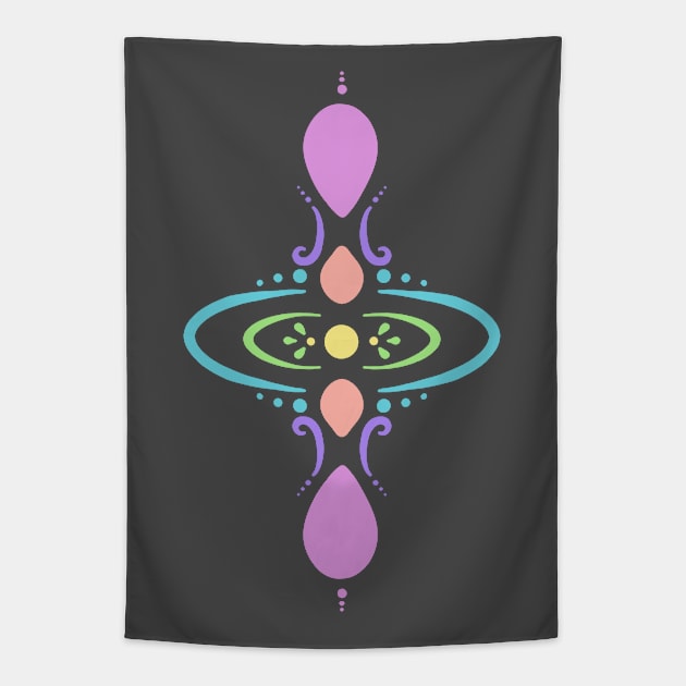 Groovy Mindfulness Symbol Tapestry by Slightly Unhinged