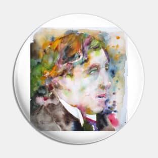 OSCAR WILDE watercolor portrait .20 Pin