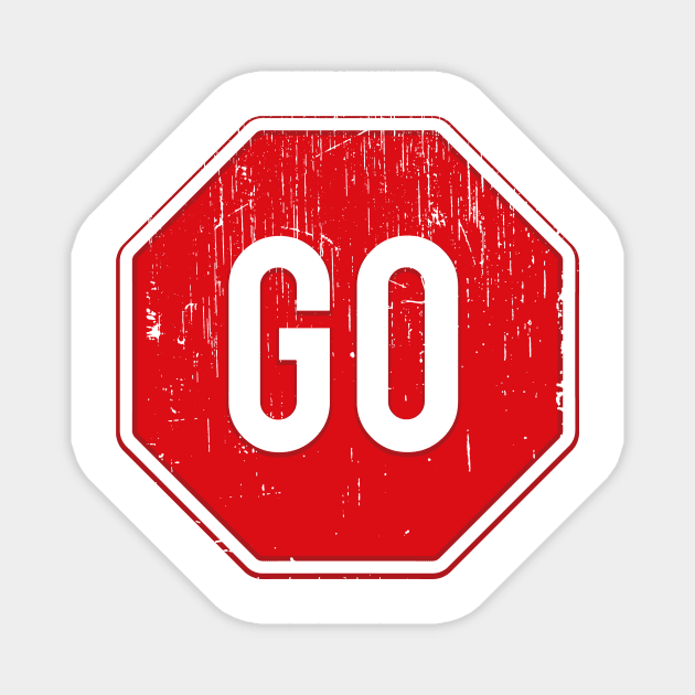 Red Go Sign Magnet by bluerockproducts