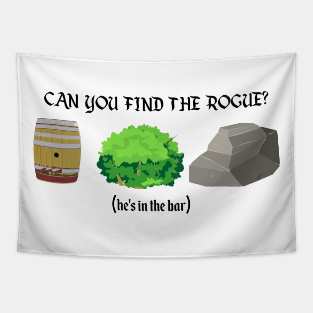 Can You Find The Rogue DnD Tapestry by Black Market Tees