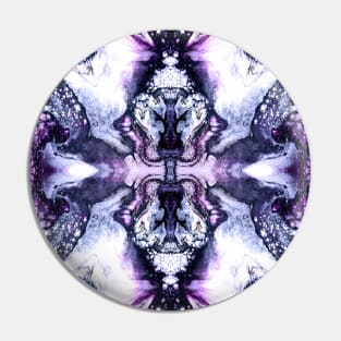 Icy Blue/Purple Paint Pour Pattern Pin