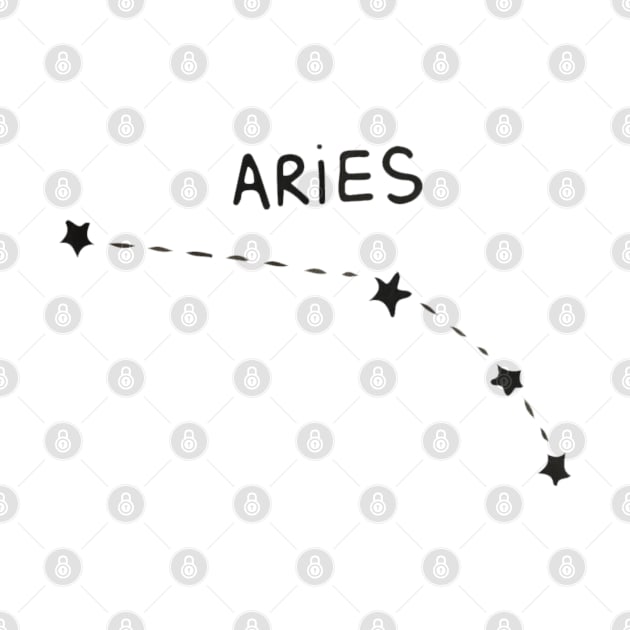 Zodiac Sign - Aries Black by Uwaki