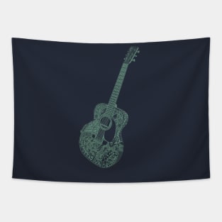 Acoustic Guitar Art tattoo Tapestry