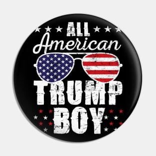All American Trump Boy Sunglasses US Flag Vote Trump 2024 Pin