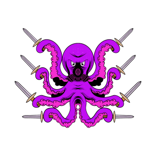 Purple Sword Octopus T-Shirt