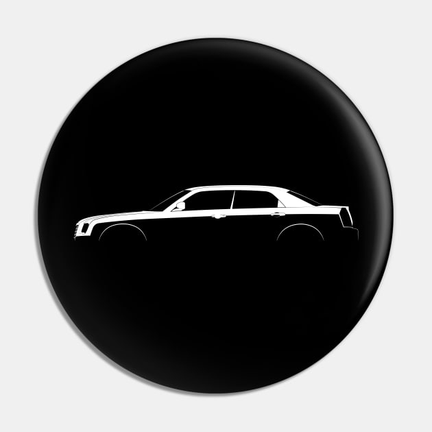 Chrysler 300 SRT8 (2005) Silhouette Pin by Car-Silhouettes