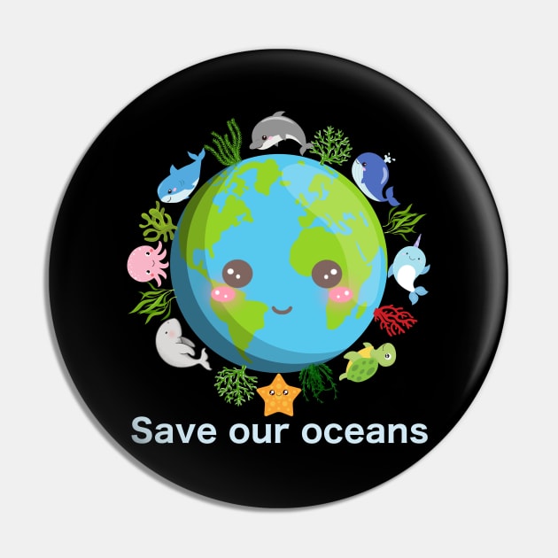 Save our Oceans Pin by WhaleSharkShop