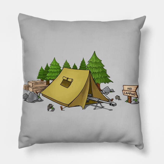 no camping! Pillow by akirascroll