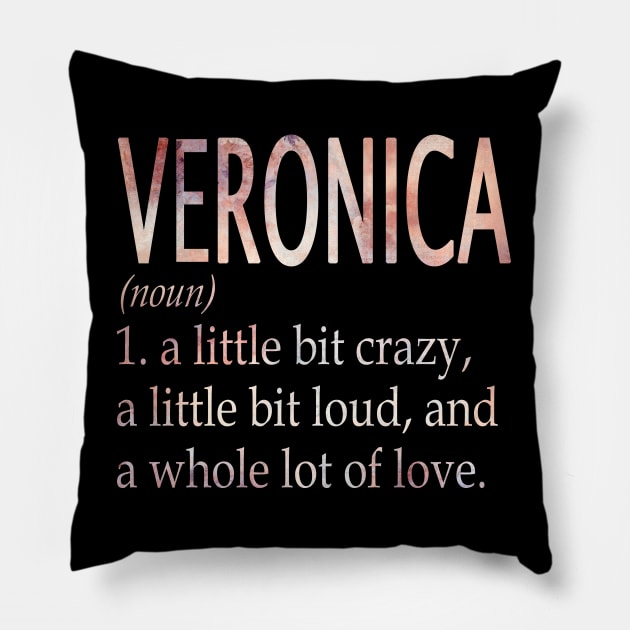 Veronica Girl Name Definition Pillow by ThanhNga