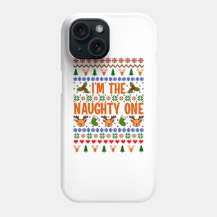 Nice and Naughty Ugly Christmas Matching Sweatshirts Phone Case