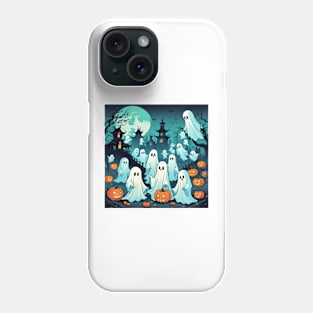 Halloween Ghosts in the Haunted Graveyard Phone Case