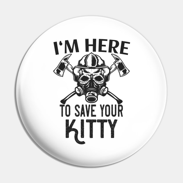 Firefighters Cats Rescuers Pin by Foxxy Merch