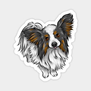 Cute Papillion Dog Magnet