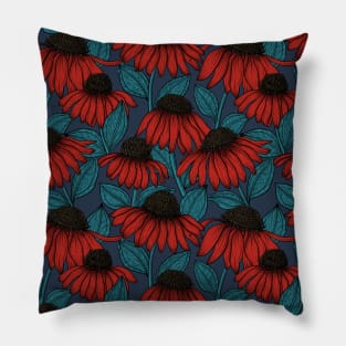 Red coneflowers Pillow