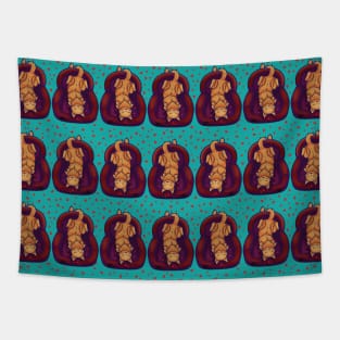 Cute Couch Potato Cat Pattern Tapestry