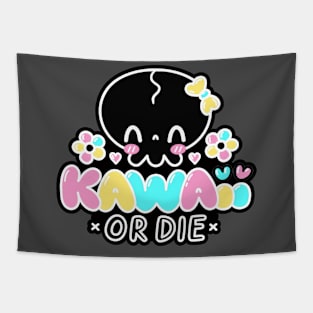 skull kawaii Tapestry