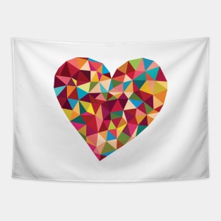 Geometric Love Heart Tapestry