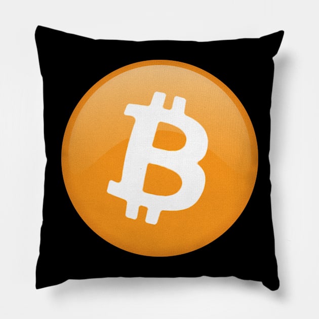 Button Bitcoin Pillow by LunarLanding