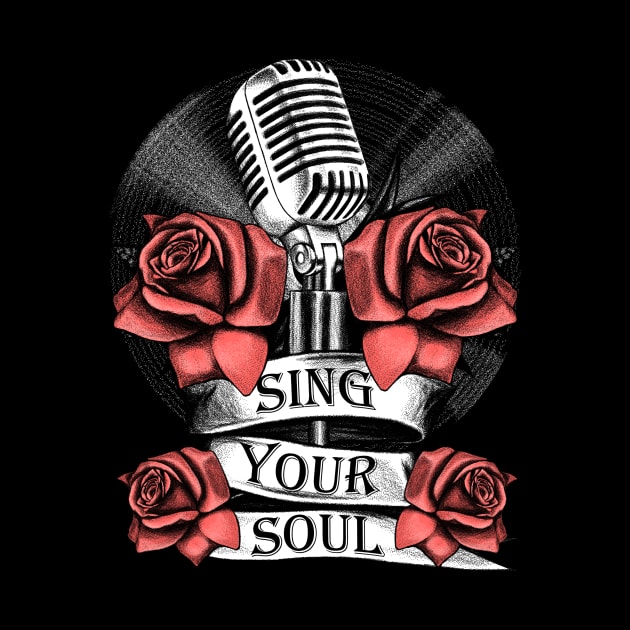 Microphone, Rose, Music, Singing, Vinyl, Soul by Strohalm