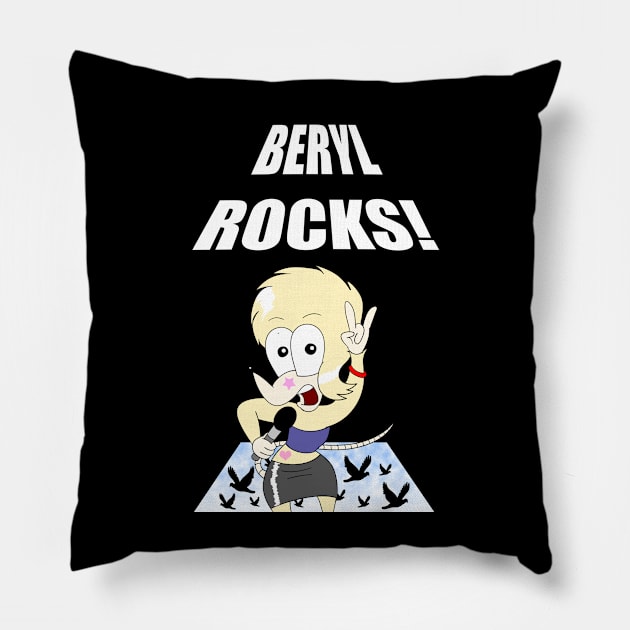 Beryl rocks! Pillow by belugatoons