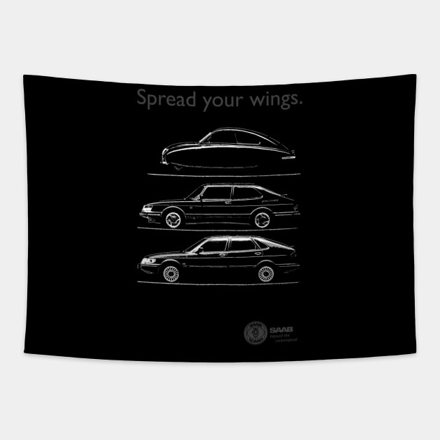 SAAB 900 - 1990s ad Tapestry by Throwback Motors