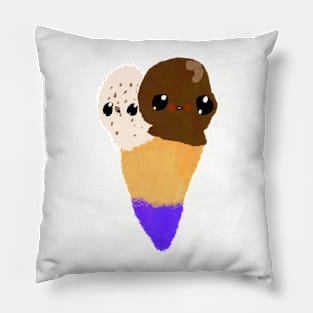 Double Ice Cream (by Ezra) Pillow