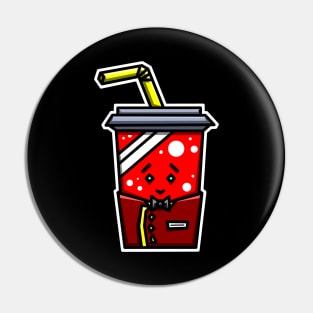 Cute Cup of Soda Pop in a Movie Theatre Usher Uniform - Junk Food Gift - Soda Pin