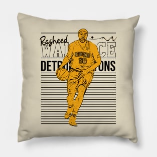 Rasheed wallace | retro Pillow