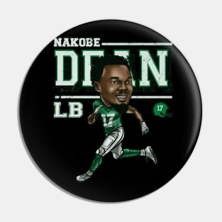 Nakobe Dean Philadelphia Cartoon Pin