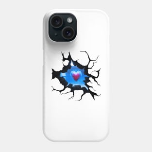 Frozen Heart  Anamorphic Illusion Phone Case