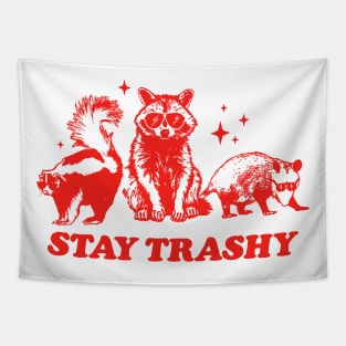 Funny Stay Trashy Raccoons Opossums Possums Tapestry