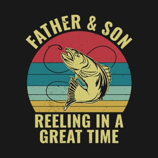 Father and Son Fishing with Daddy Fishing Dad T-Shirt