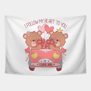 I Follow My Heart to You T Shirt Valentine T shirt For Women Tapestry