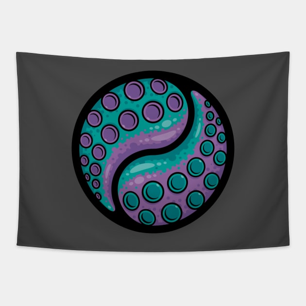 Tentacle Yin Yang Tapestry by fizzgig