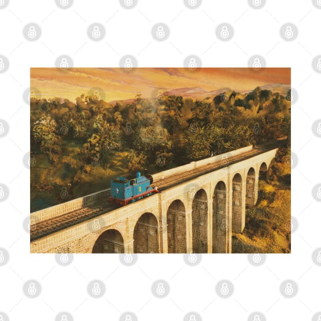 Vintage Story Card: Thomas on the Viaduct by sleepyhenry