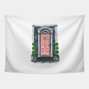 Pink Door Front Tapestry