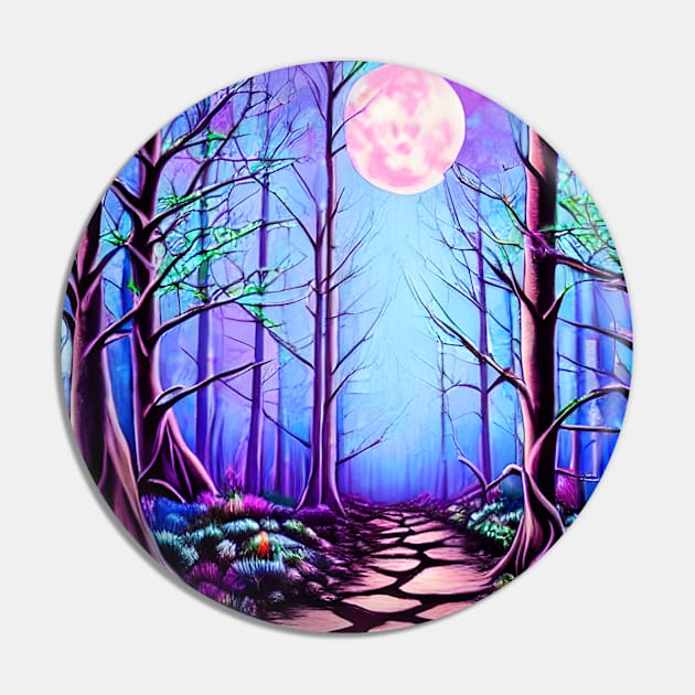 Beautiful Forest Moonlight Pin by Sanzida Design