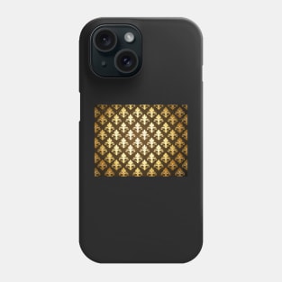 Background with Gold Fleur De Lis ( Mardi Gras ) Phone Case