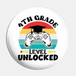 4th Grade Level Unlocked Pin